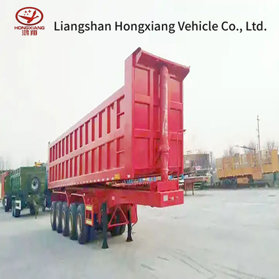 2 Achsennummer Sanddumpper Seitenkipperdumpper Semi-Anhänger Dump Truck Reifen 12r22.5
