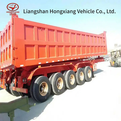 2 Achsennummer Sanddumpper Seitenkipperdumpper Semi-Anhänger Dump Truck Reifen 12r22.5
