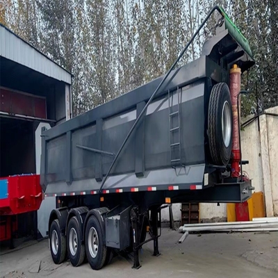 80 Tonnen U-Typ End-Dump-Anhänger Hinterhüller-Dumpper-Tipper-Schienenwagen-Anhänger mit 13 t Achse