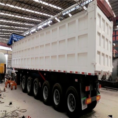 50 Tonnen schwerer End-Dump-Semi-Trailer mit individueller Ausführung und Stahlmaterial