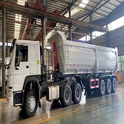 3 Achsen Hydraulischer Zylinder-Dump-Anhänger Tipper-Lkw-Anhänger für hohe Belastungskapazität