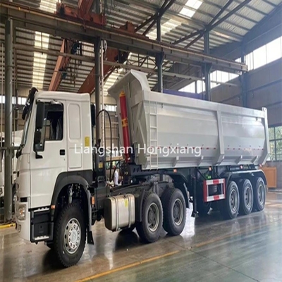 U-Form 4 Achsen Dump Trailer Tipper Semi-Trailer Lkw mit Aufhängung des Cross-Arm-Typs