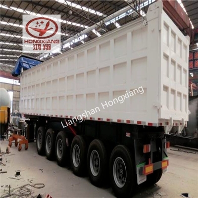 80 Tonnen schwerer Anhänger mit Kipper, Rücken-Dump-Truck, Halbanhänger mit 12r22,5 Reifen 13500X3000X1550 mm