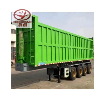 Flatbed Semi-Truck Anhänger mit 25cbm 32cbm U-förmigen Ende hinteren Kipper Dumper Dump