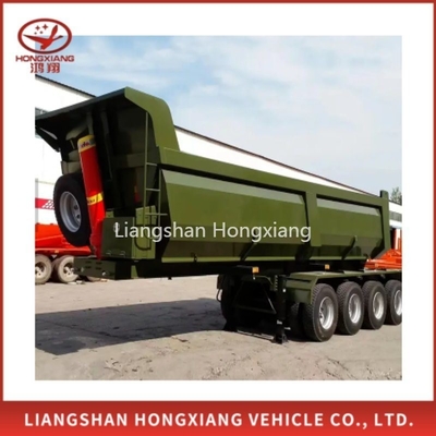 Kreuzarm-Typ 60 Tonnen 40FT Kipp-Lkw-Anhänger Box Halbanhänger Schwerlast-mechanische Aufhängung Stahl Superlink Dump-Anhänger