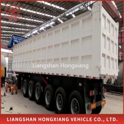 60 t Kapazität Hydraulischer Kipp-Anhänger für den Transport von Steinen, Stahl und Sand