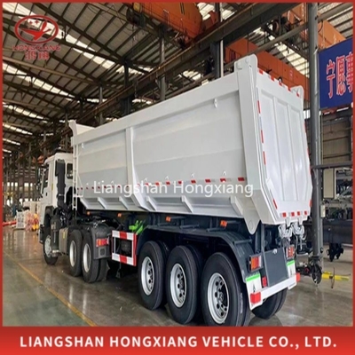 50 Tonnen schwerer 3 Achsen hinterliegender Dump Truck Anhänger/Tipper Halbanhänger mit 2240 mm Flachbett