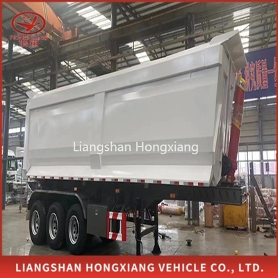 50 Tonnen schwerer 3 Achsen hinterliegender Dump Truck Anhänger/Tipper Halbanhänger mit 2240 mm Flachbett