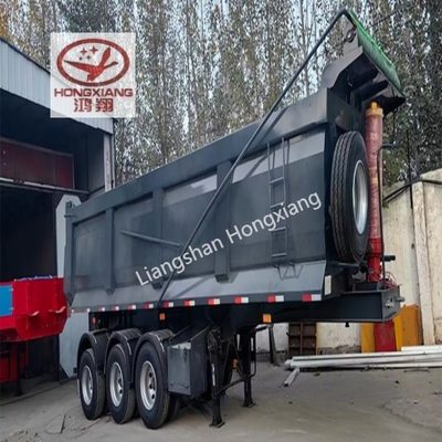 U-förmiger Dump-Halbanhänger für den sicheren und schnellen Transport von Massengütern 13500X3000X1550 mm