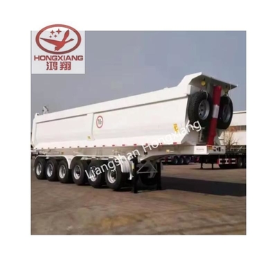 Nicht selbstdämpfende Dreiachsen-Doppelseiten-Dump-Tipper-Semi-Trailer-Flachbett-Design