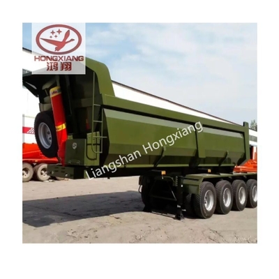 Design 3/4 Achsen 40FT Seitenwand Semi-Anhänger Flachbett eingeschlossenen Fracht Dump Truck Anhänger