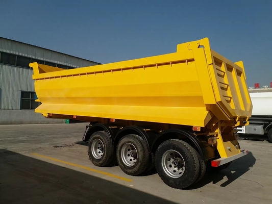 60 Tonnen U-förmiger Hinterhängeanhänger /Drei-Achsen-End-Dump-Tipping-Semi-Truck-Anhänger