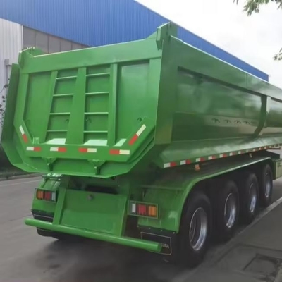 60 Tonnen U-förmiger Hinterhängeanhänger /Drei-Achsen-End-Dump-Tipping-Semi-Truck-Anhänger