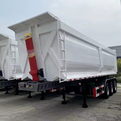 60 Tonnen U-förmiger Hinterhängeanhänger /Drei-Achsen-End-Dump-Tipping-Semi-Truck-Anhänger