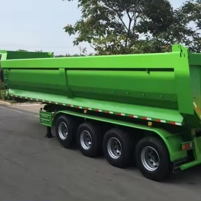 60 Tonnen U-förmiger Hinterhängeanhänger /Drei-Achsen-End-Dump-Tipping-Semi-Truck-Anhänger