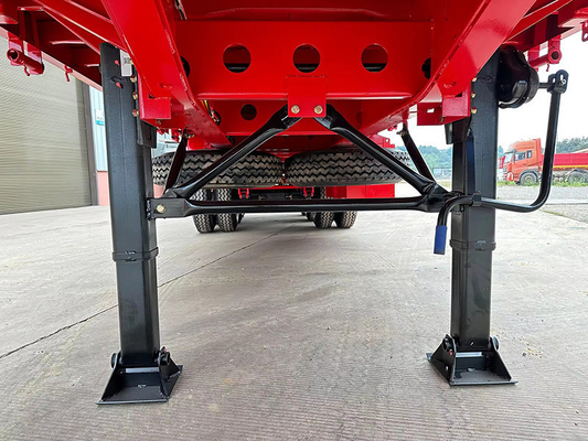 Halbanhänger mit Rampen 4 3 Achsen 40FT 100t Schwerlast-Flachbett-Lowboy-Lkw-Anhänger