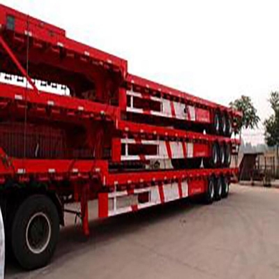 20FT 40FT Container Transport Niedrigbett Semi-Trailer mit Flachbett-Design bei und Materialien