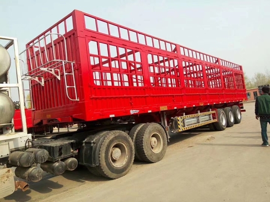 Kreuzarm-Typ 40-80 Tonnen 3-Achs-Selbstdumpf-Ladung für Viehzaun-Lkw-Anhänger