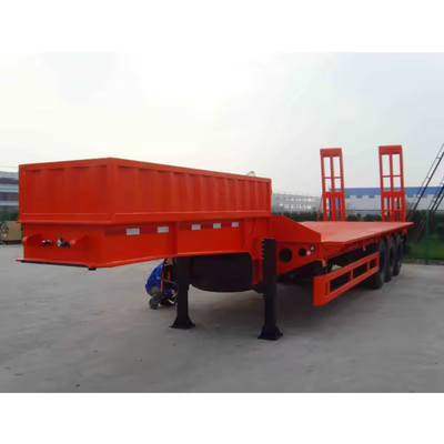 13 t Achse Selbstlenkung Eisen Niedrigbett Semi-Anhänger 80 t 5 Achsen Lowboy Lkw Anhänger