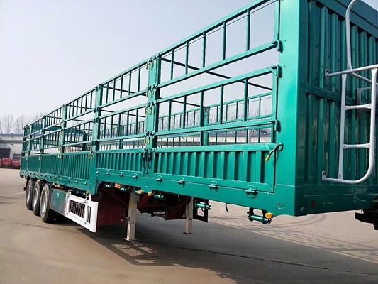 Stahl 3 Achsen Semi-Anhänger mit Seitenwand Panel Zaun anpassbar und robust Design