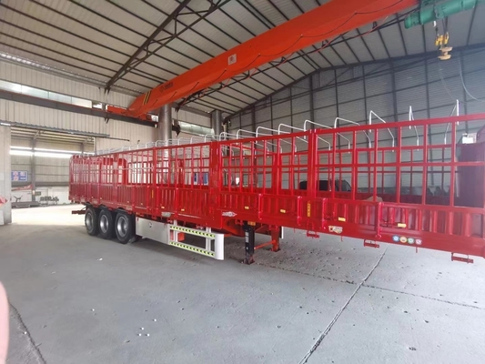 Stahl 3 Achsen Semi-Anhänger mit Seitenwand Panel Zaun anpassbar und robust Design