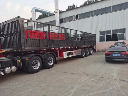 Stahl 3 Achsen Semi-Anhänger mit Seitenwand Panel Zaun anpassbar und robust Design
