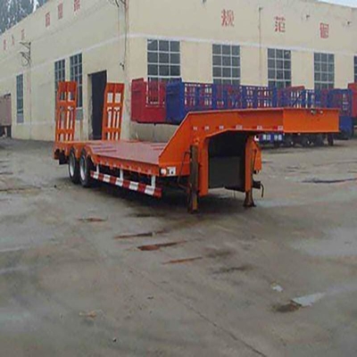 Tri-Achse 20/40 Fuß Flachdeck-Bettplattform 40 FT Container Flachbett-Semi-Lkw-Anhänger