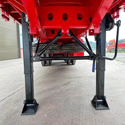 Fortgeschrittener 2-Achsen-Container mit 40 Tonnen niedrigem Lager Chassis Flatbed Trailer mit manuellem Landebein