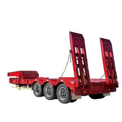 Lieferanten 2 Achsen Flachbett Lkw Niedrigbett Auto Dolly Anhänger mit Bremsen Last unter 50 T