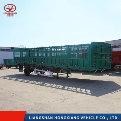 5.8 Tonnen Seitenwand-Lkw-Anhänger ABS-Anti-Block-Bremssystem Zaun Fracht-Halbanhänger