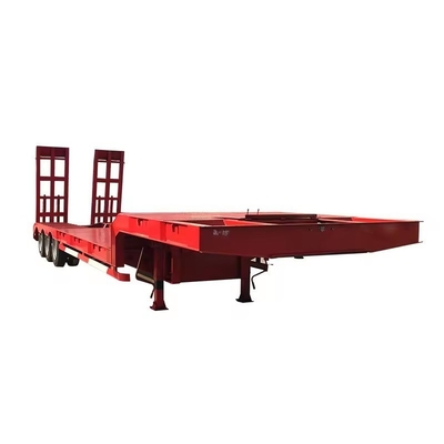 Semi-Trailer mit niedrigem Bett 2 Zoll Kingpin-Streifen 2240mm 13t Achse für die Anpassung großer Geräte