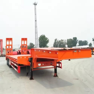 Lkw 60-100 Tonnen Flatbed Semi-Trailer mit hydraulisch einziehbarer Dreiachse