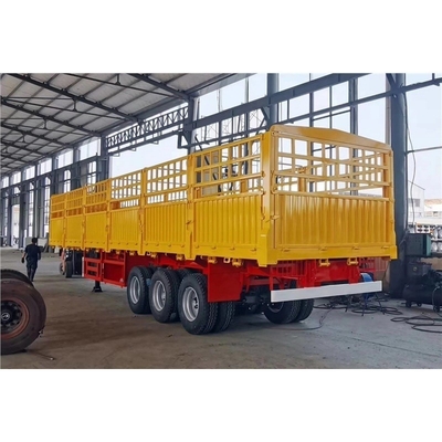 Selbstdumping 40ft 12m 12,5m 40ton Fence Cargo Semi Truck Anhänger 3 Achsen mit Seitenwand