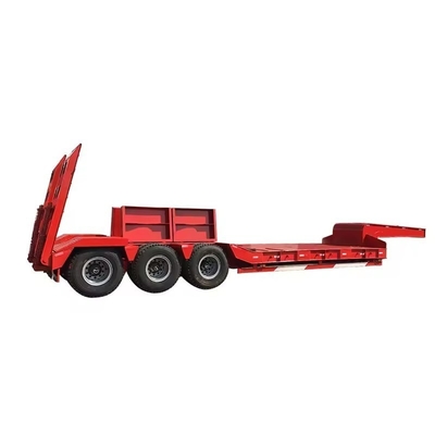 Drop Deck Ausdehnbares Niedrigbett Anhänger Ladegerät Transport Lowboy Semi Truck Anhänger