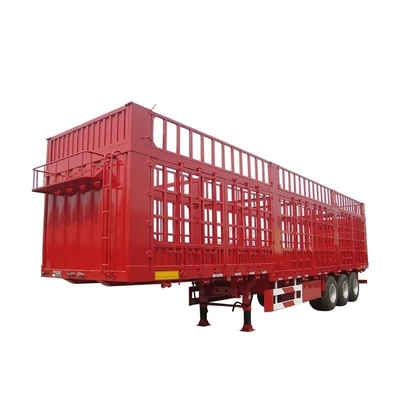 Kreuzarm-Typ 3 Achsen 40FT 12m 12,5m 40ton 50ton Semi-Lkw-Anhänger mit Seitenwandzaun