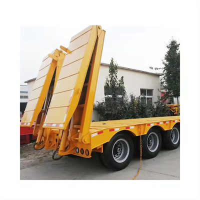 40ft 60ft Semi-Trailer Lowbed mit langem Gänsenhals und drei Linien sechs Achsen