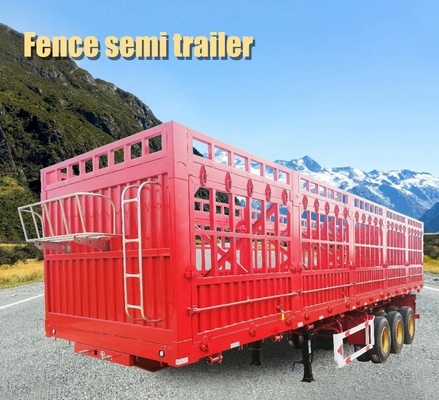 3 Achsen Schwerlast-Pfahlzaun Flatbed Semi-Trailer Cross Arm Typ Aufhängungssystem