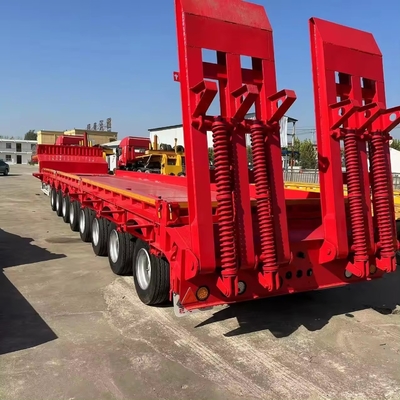 13 t Achs Lowboy Semi-Anhänger mit Dolly 3 4 5 Achs 80 t Semi-Lkw Anhänger aus Stahl
