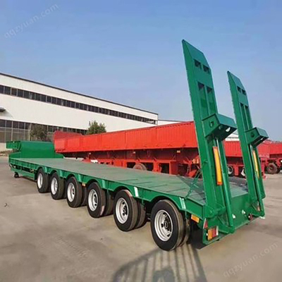 Lowboy Semi-Trailer 60-80t mit Klappkonstruktion und Flatbed-Option enthalten
