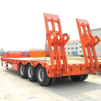 80 Tonnen 4 Achs Gooseneck Semi-Truck Anhänger Lowbed Semi-Anhänger mit Anpassung
