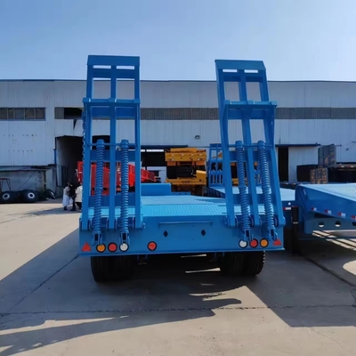 80 Tonnen 4 Achs Gooseneck Semi-Truck Anhänger Lowbed Semi-Anhänger mit Anpassung