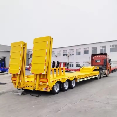 80 Tonnen 4 Achs Gooseneck Semi-Truck Anhänger Lowbed Semi-Anhänger mit Anpassung