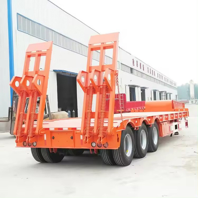 3 Achsen niedrig liegender Semi-Anhänger für den Transport von Schweren Baggern 13500X3000X1550 mm Größe