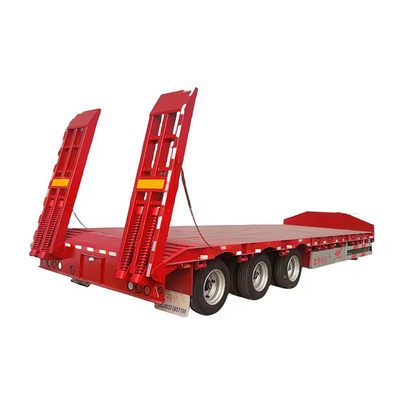 3 Achsen 70 Tonnen 40 FT 40 Tonnen Ladegerät Eisen Hydraulik Gebraucht Lowbed Truck Lowboy Lowbed Semi-Trailer