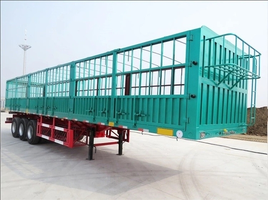 40FT 3 Achsen Flatbed Truck Zaun Semi-Anhänger mit 8.12.16 Reifennummer und Fahrzeugtyp