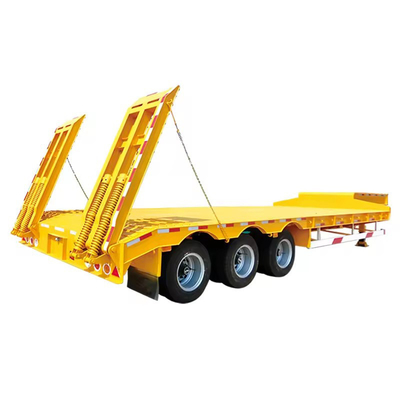 13500X3000X1550 mm 8 Achsen 120 Tonnen Lastkapazität 100 Fuß flacher Niederbett-Semi-Anhänger