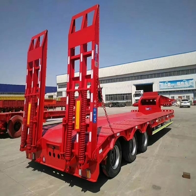 Anpassung 3 Achsen 80t Lowbed Lowboy Low Flatbed Loader Drop Deck Trailer Tread 1820mm