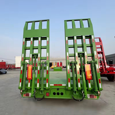 Anpassung 3 Achsen 80t Lowbed Lowboy Low Flatbed Loader Drop Deck Trailer Tread 1820mm