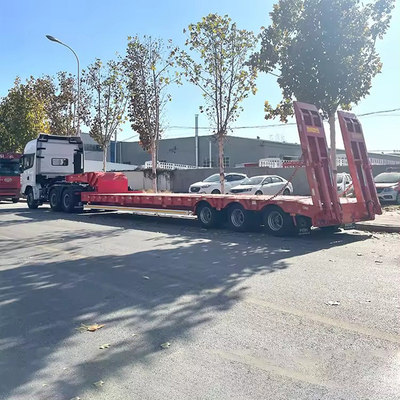 80 Tonnen abnehmbare Gänsehals-Lowlader Lowboy-Semi-Trailer mit Schwerlastklasse