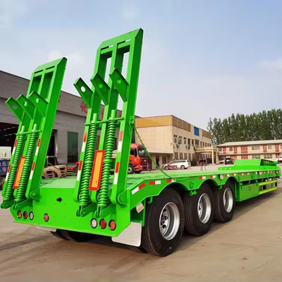180T 200T Ausdehnbarer Modularer Niederbett Flachbettanhänger 16 Achsen in 8 Linien Schwerlastlastwagen